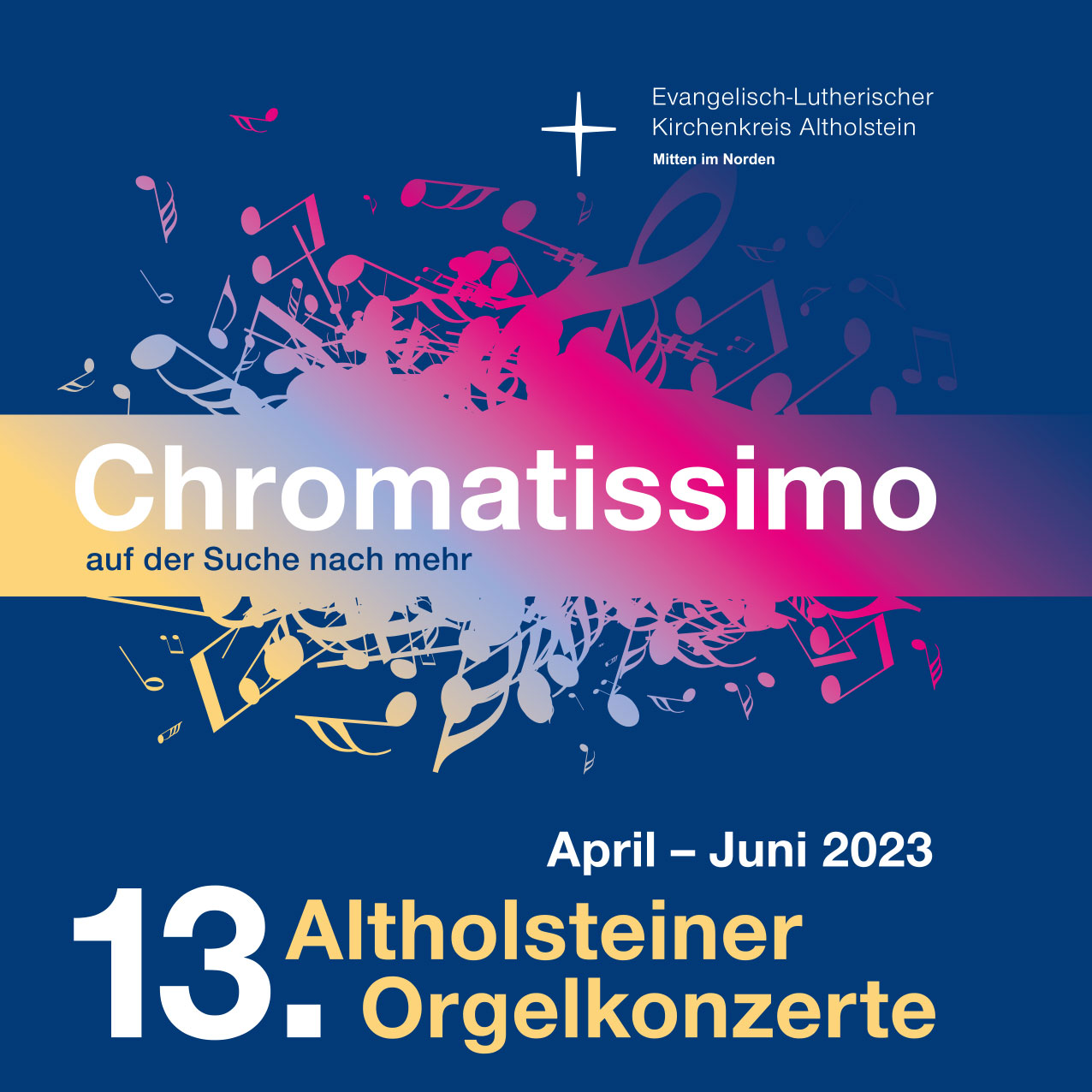 Motiv der Altholsteiner Orgelkonzerte 2023 - Chromatissimo